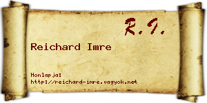 Reichard Imre névjegykártya