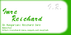 imre reichard business card